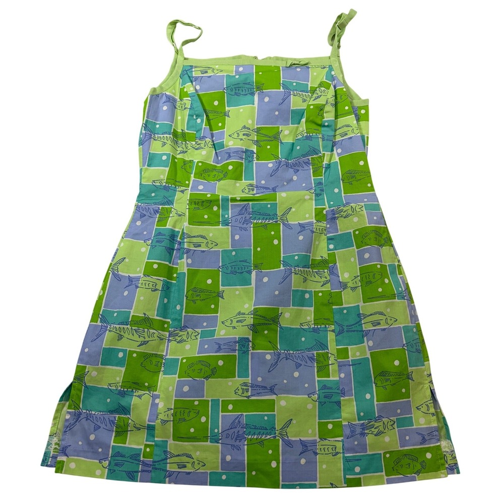 Vintage Lilly Pulitzer Patchwork Sea Life Fish Print Shift Dress Size 2 NWT Y2K